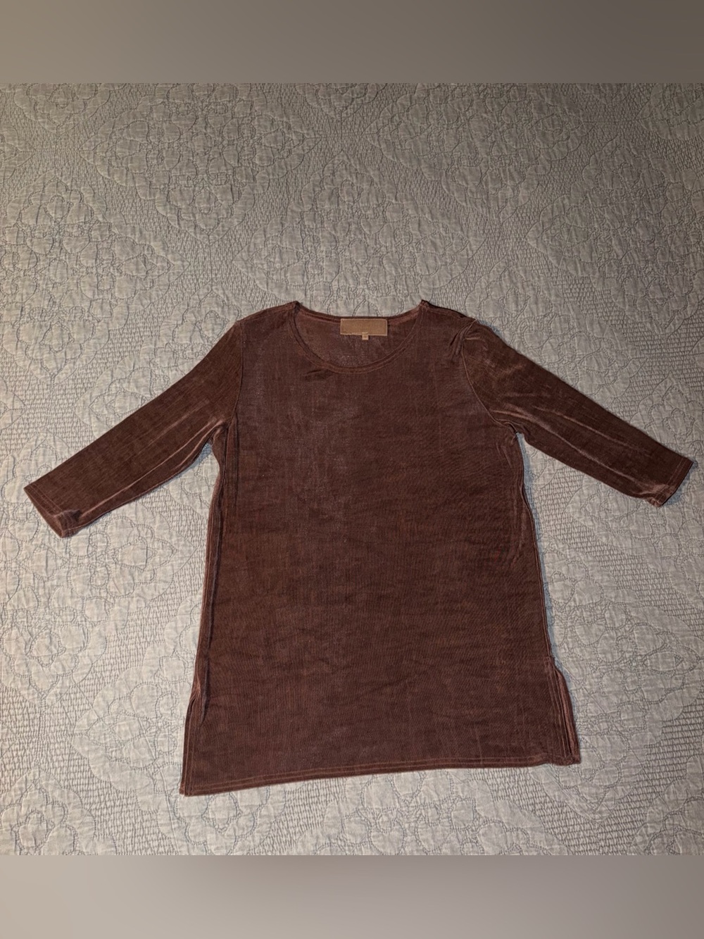 Double D Ranch 3/4 Sleeve Top-Brown Women’s Size-L